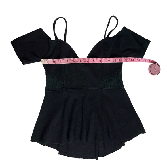 Free People ‘In Love’ Convertible Peplum Top in Black Size XS - Picture 11 of 15
